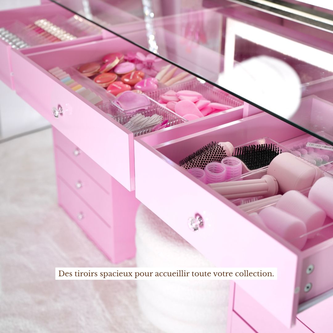 Pink vanity