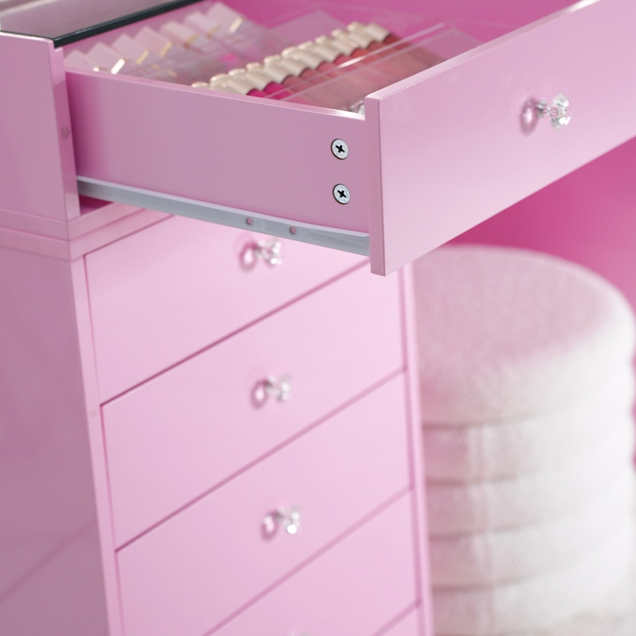 Pink vanity